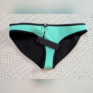 NWT Triangl M Scuba Neoprene Bikini Bottoms Mica Turquoise Black